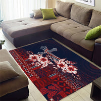 Samoa AIGA Mamanu Siapo Malu Motifs Area Rug Flag Color LT7 - Polynesian Pride