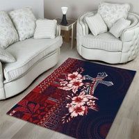 Samoa AIGA Mamanu Siapo Malu Motifs Area Rug Flag Color LT7 - Polynesian Pride