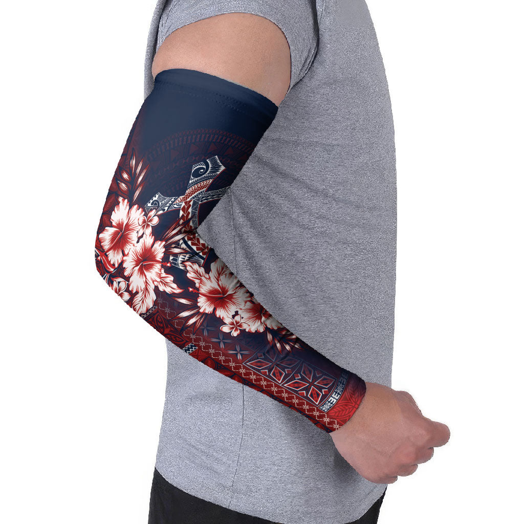 Samoa AIGA Mamanu Siapo Malu Motifs Arm Sleeves Flag Color LT7 - Polynesian Pride