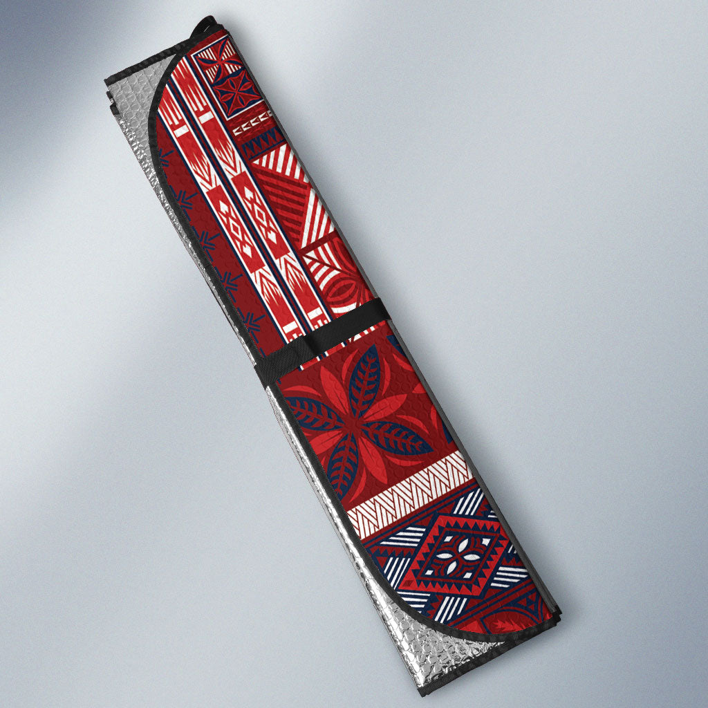 Samoa AIGA Mamanu Siapo Malu Motifs Auto Sun Shade Flag Color LT7 - Polynesian Pride