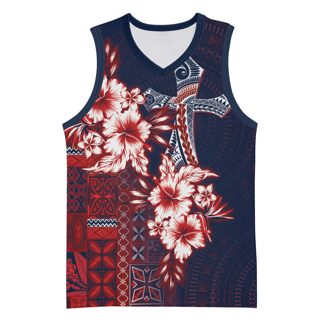 Samoa AIGA Mamanu Siapo Malu Motifs Basketball Jersey Flag Color LT7 Unisex Navy Blue - Polynesian Pride