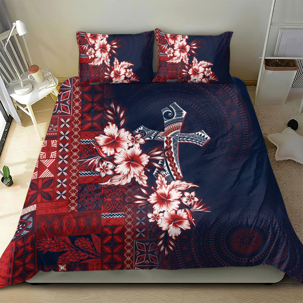 Samoa AIGA Mamanu Siapo Malu Motifs Bedding Set Flag Color LT7 - Polynesian Pride