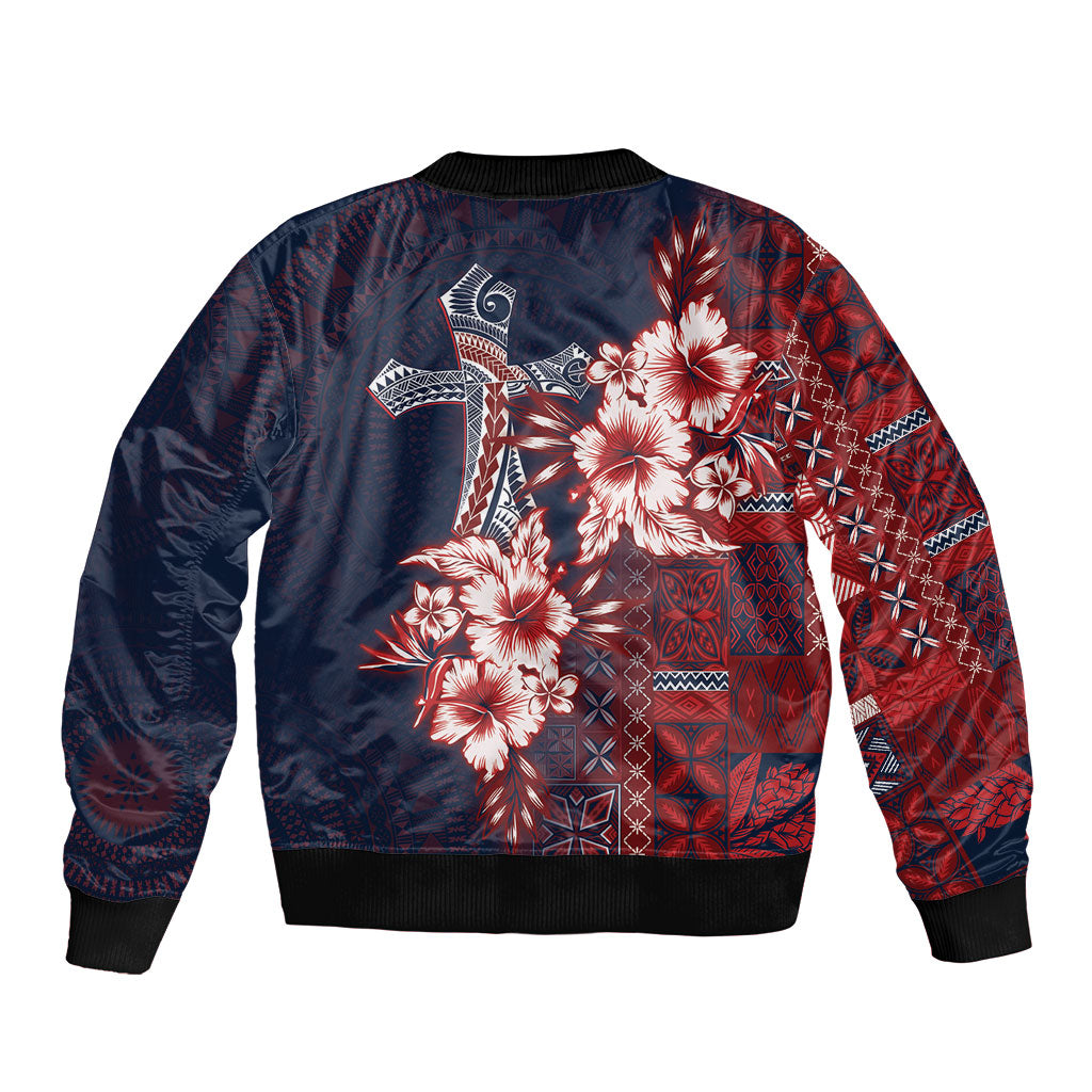 Samoa AIGA Mamanu Siapo Malu Motifs Bomber Jacket Flag Color LT7 - Polynesian Pride