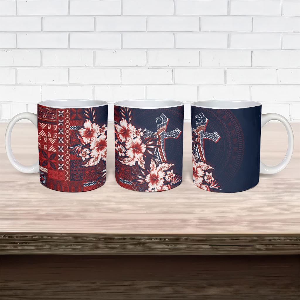 Samoa AIGA Mamanu Siapo Malu Motifs Ceramic Mug Flag Color LT7 - Polynesian Pride