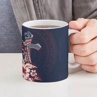 Samoa AIGA Mamanu Siapo Malu Motifs Ceramic Mug Flag Color LT7 - Polynesian Pride