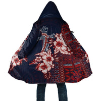 Samoa AIGA Mamanu Siapo Malu Motifs Cloak Flag Color LT7 Unisex Navy Blue - Polynesian Pride