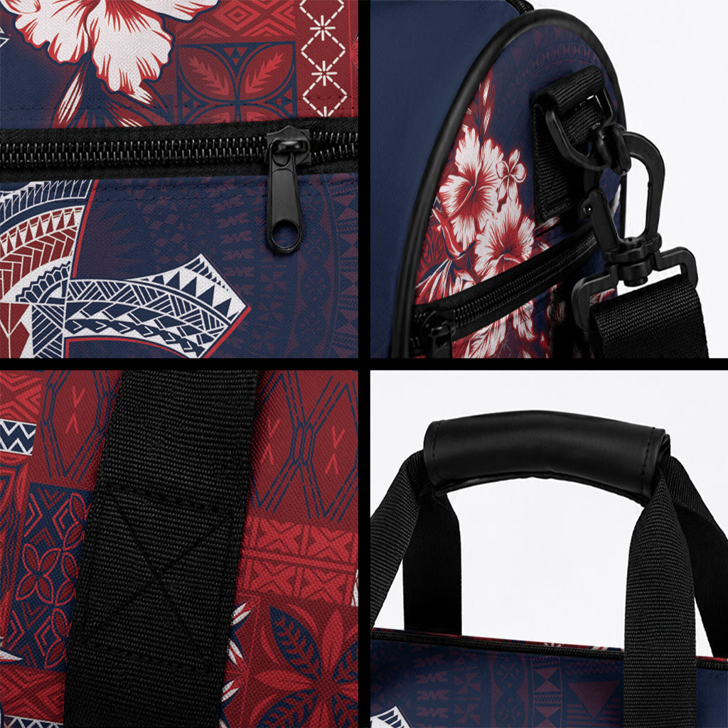 Samoa AIGA Mamanu Siapo Malu Motifs Duffle Bag Flag Color LT7 - Polynesian Pride