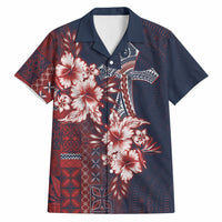 Samoa AIGA Mamanu Siapo Malu Motifs Hawaiian Shirt Flag Color LT7 Navy Blue - Polynesian Pride