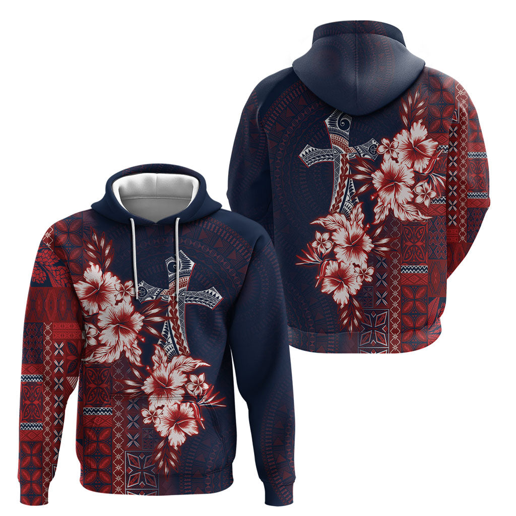 Samoa AIGA Mamanu Siapo Malu Motifs Hoodie Flag Color LT7 - Polynesian Pride