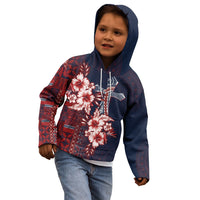 Samoa AIGA Mamanu Siapo Malu Motifs Kid Hoodie Flag Color LT7 - Polynesian Pride