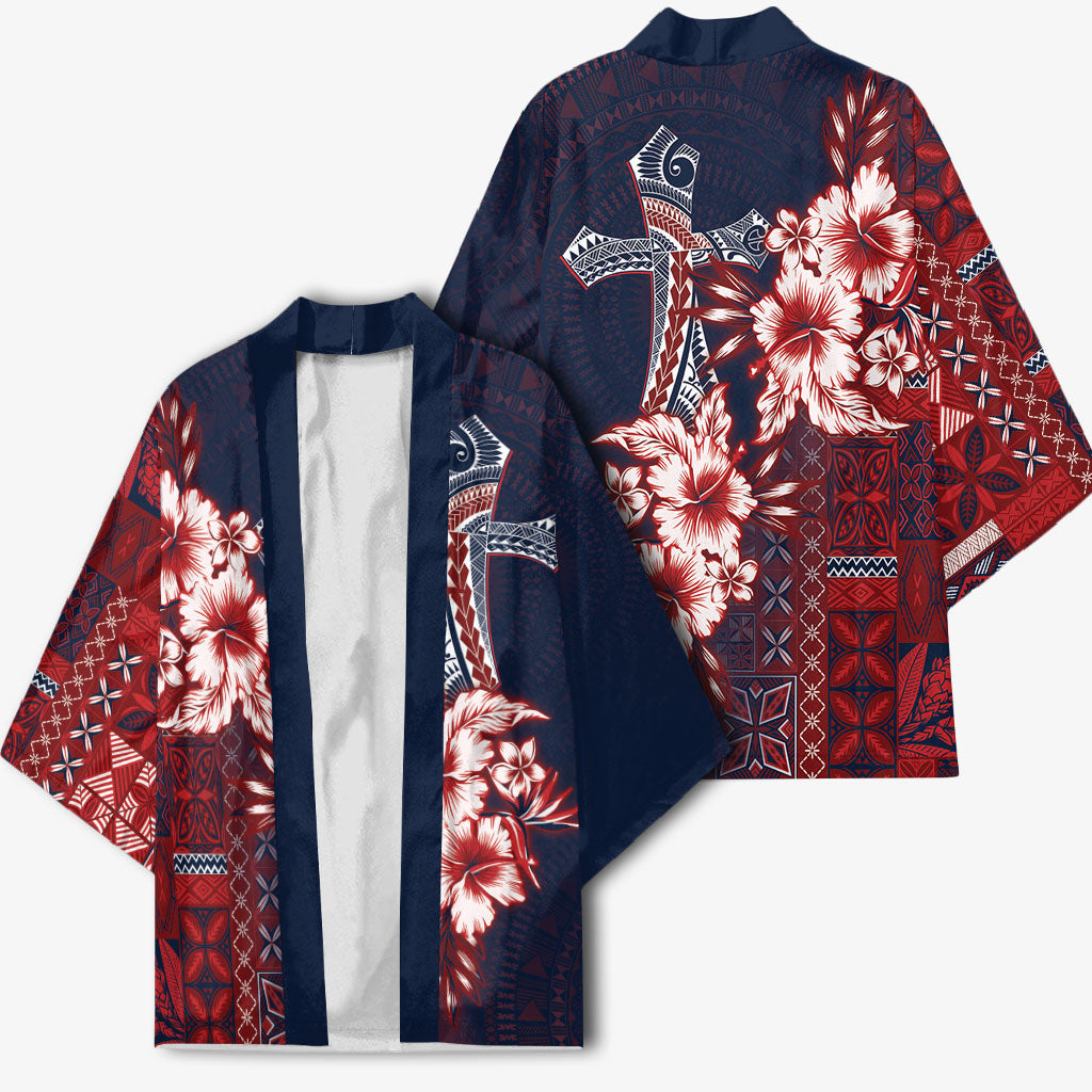 Samoa AIGA Mamanu Siapo Malu Motifs Kimono Flag Color LT7 - Polynesian Pride