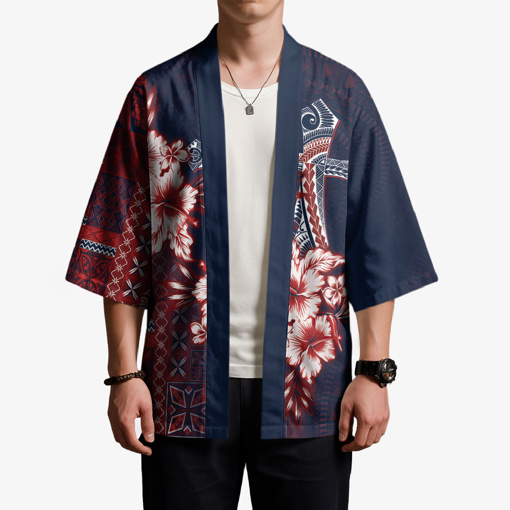 Samoa AIGA Mamanu Siapo Malu Motifs Kimono Flag Color LT7 - Polynesian Pride