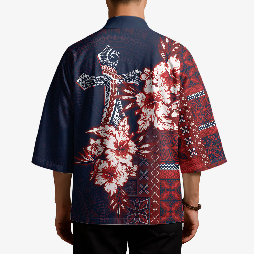 Samoa AIGA Mamanu Siapo Malu Motifs Kimono Flag Color LT7 - Polynesian Pride