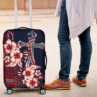 Samoa AIGA Mamanu Siapo Malu Motifs Luggage Cover Flag Color LT7 Navy Blue - Polynesian Pride