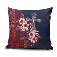 Samoa AIGA Mamanu Siapo Malu Motifs Pillow Cover Flag Color LT7 Navy Blue - Polynesian Pride