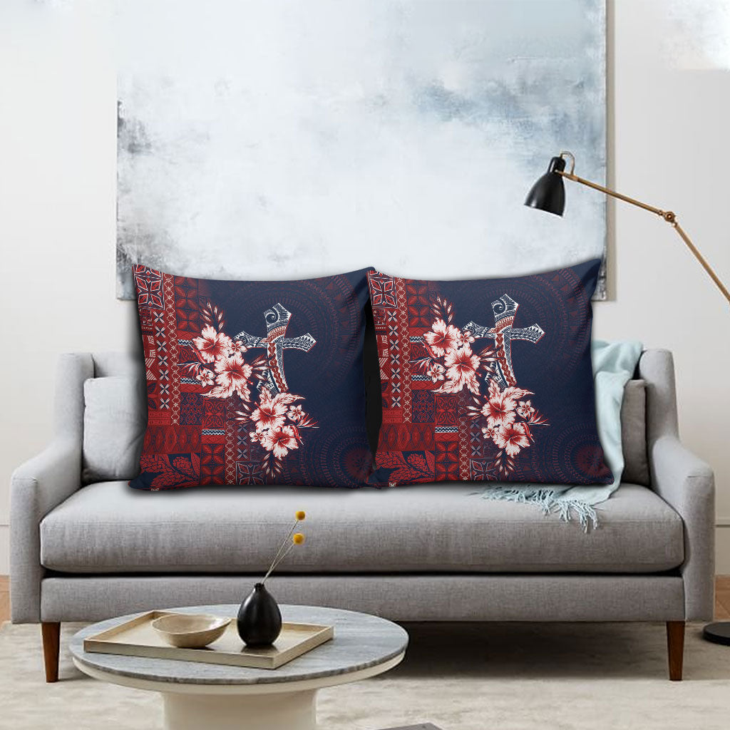 Samoa AIGA Mamanu Siapo Malu Motifs Pillow Cover Flag Color LT7 - Polynesian Pride