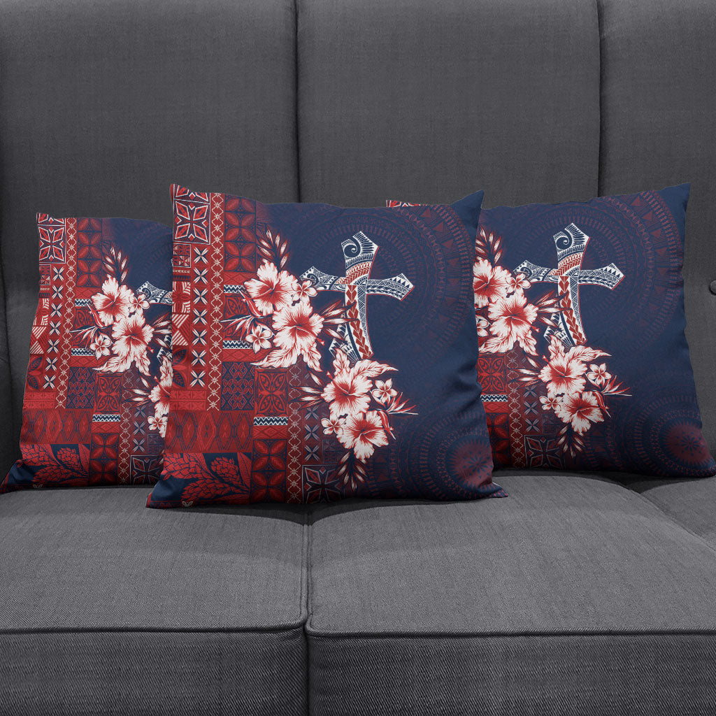 Samoa AIGA Mamanu Siapo Malu Motifs Pillow Cover Flag Color LT7 - Polynesian Pride