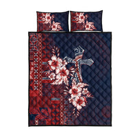 Samoa AIGA Mamanu Siapo Malu Motifs Quilt Bed Set Flag Color LT7 - Polynesian Pride