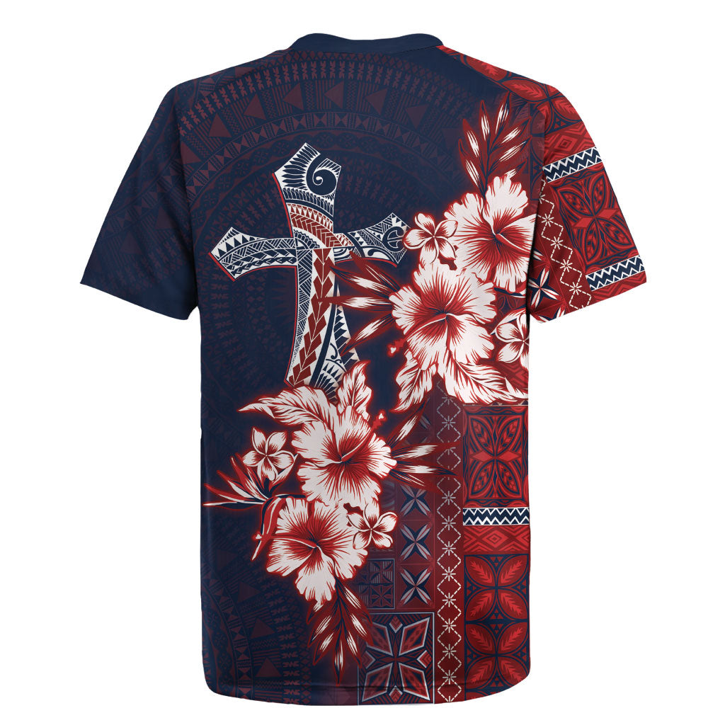 Samoa AIGA Mamanu Siapo Malu Motifs Rugby Jersey Flag Color LT7 - Polynesian Pride