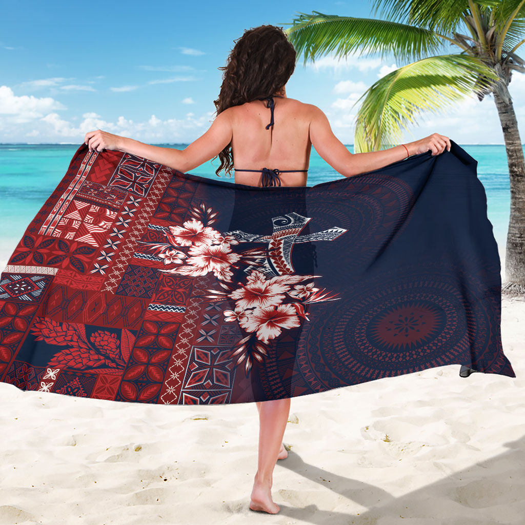 Samoa AIGA Mamanu Siapo Malu Motifs Sarong Flag Color LT7 - Polynesian Pride