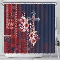 Samoa AIGA Mamanu Siapo Malu Motifs Shower Curtain Flag Color LT7 - Polynesian Pride