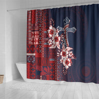 Samoa AIGA Mamanu Siapo Malu Motifs Shower Curtain Flag Color LT7 - Polynesian Pride