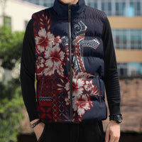 Samoa AIGA Mamanu Siapo Malu Motifs Sleeveless Puffer Jacket Flag Color LT7 - Polynesian Pride