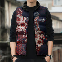 Samoa AIGA Mamanu Siapo Malu Motifs Sleeveless Puffer Jacket Flag Color LT7 - Polynesian Pride