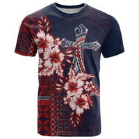 Samoa AIGA Mamanu Siapo Malu Motifs T Shirt Flag Color LT7 Navy Blue - Polynesian Pride