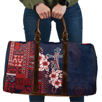 Samoa AIGA Mamanu Siapo Malu Motifs Travel Bag Flag Color LT7 Navy Blue - Polynesian Pride