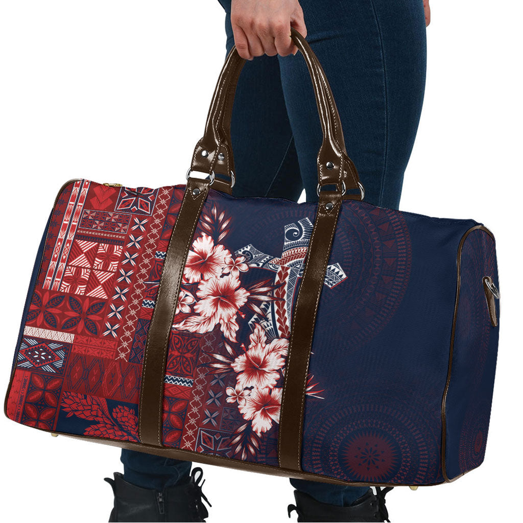 Samoa AIGA Mamanu Siapo Malu Motifs Travel Bag Flag Color LT7 - Polynesian Pride
