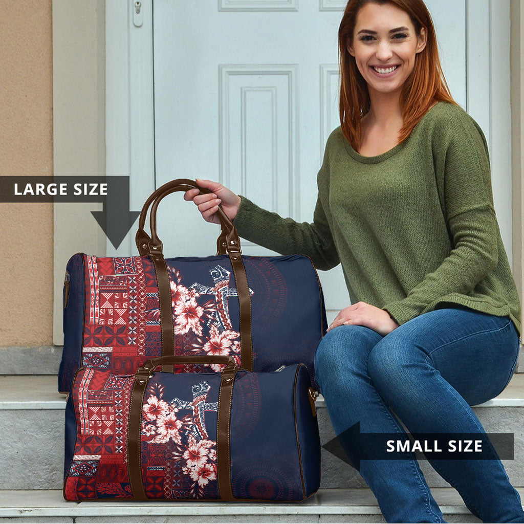Samoa AIGA Mamanu Siapo Malu Motifs Travel Bag Flag Color LT7 - Polynesian Pride