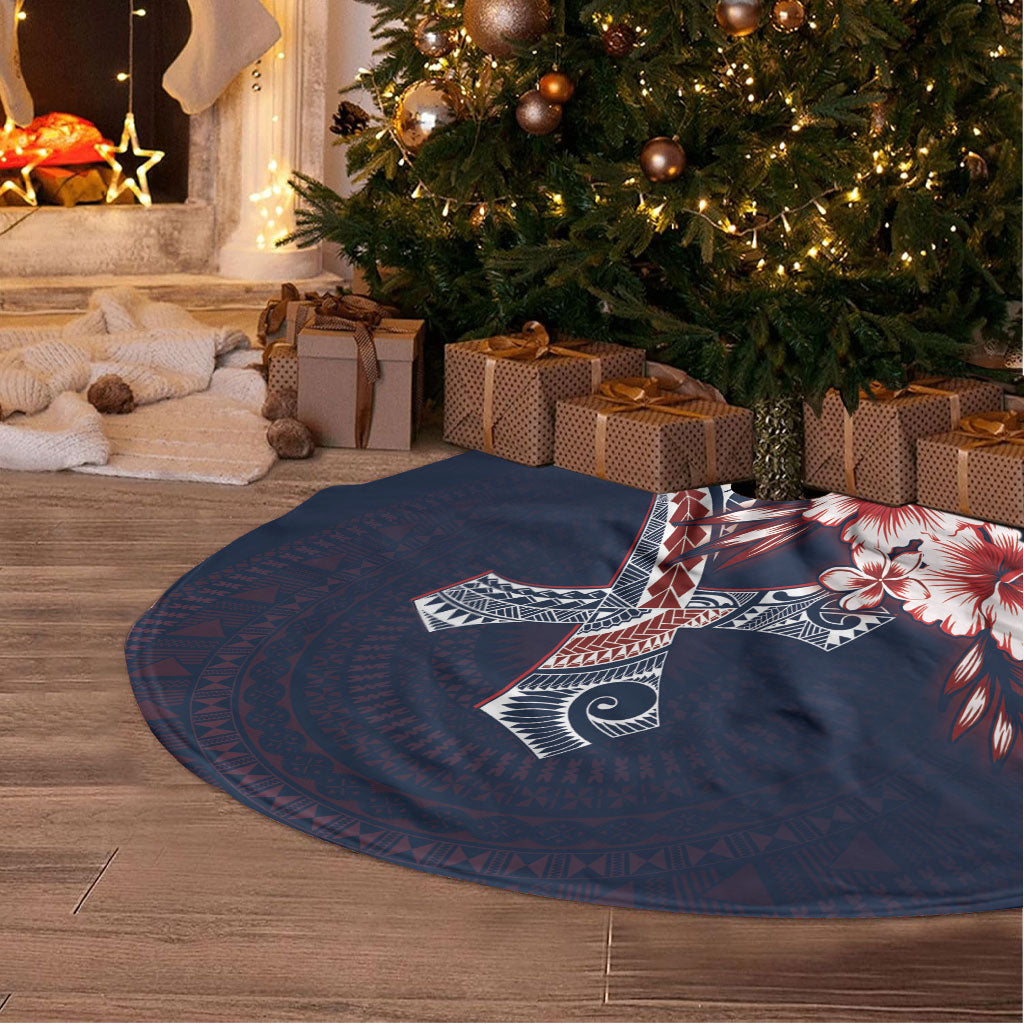 Samoa AIGA Mamanu Siapo Malu Motifs Tree Skirt Flag Color LT7 - Polynesian Pride