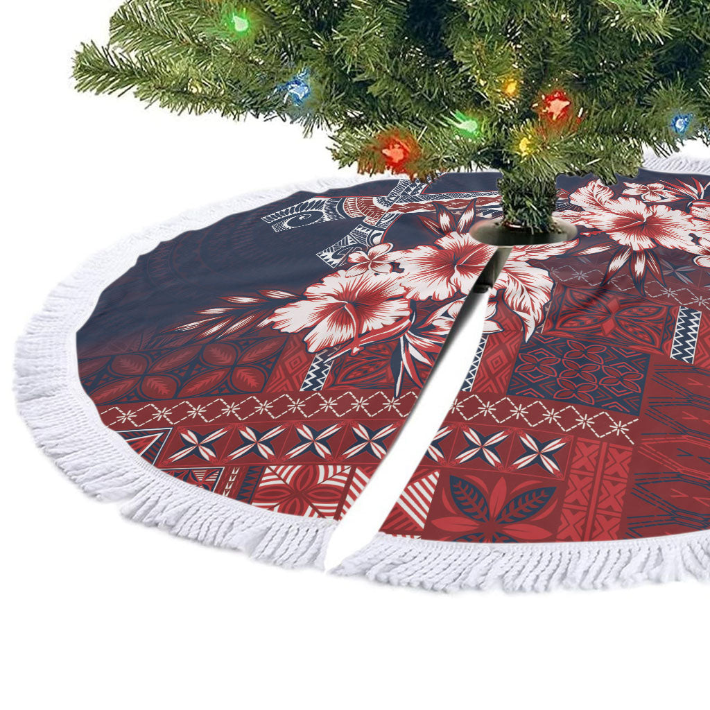Samoa AIGA Mamanu Siapo Malu Motifs Tree Skirt Flag Color LT7 - Polynesian Pride
