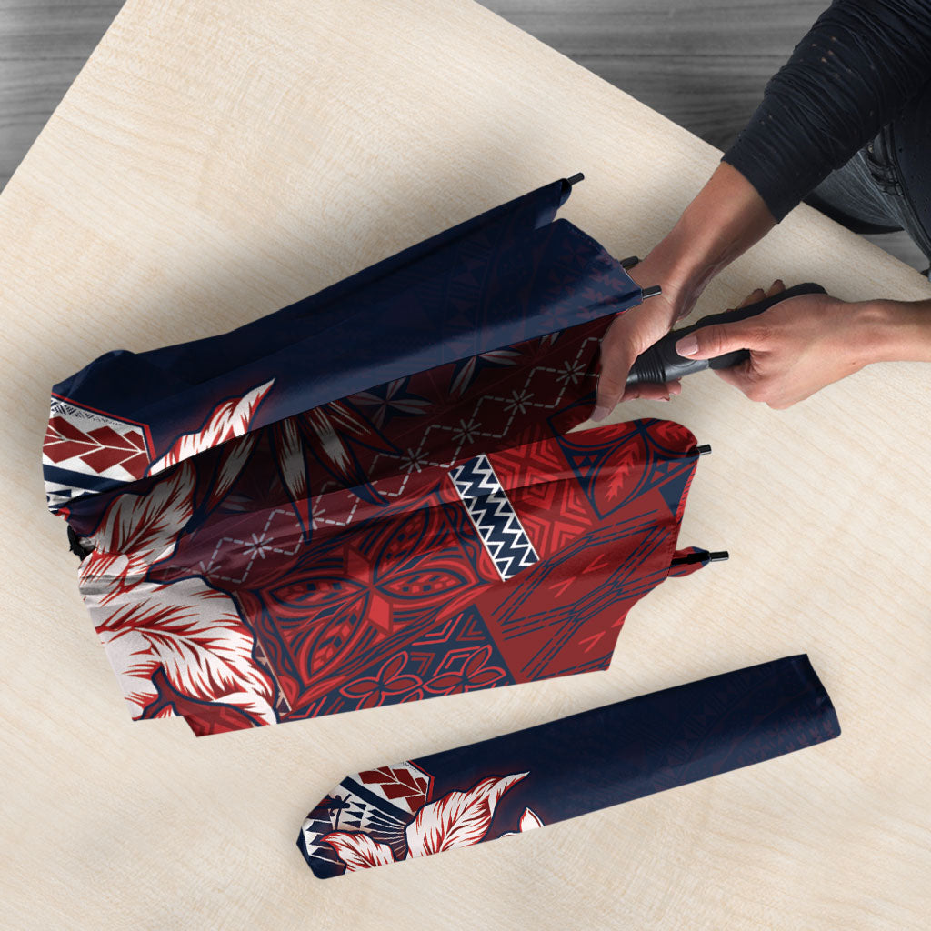 Samoa AIGA Mamanu Siapo Malu Motifs Umbrella Flag Color LT7 - Polynesian Pride
