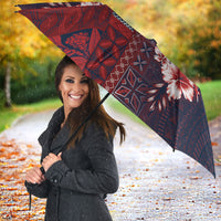 Samoa AIGA Mamanu Siapo Malu Motifs Umbrella Flag Color LT7 - Polynesian Pride