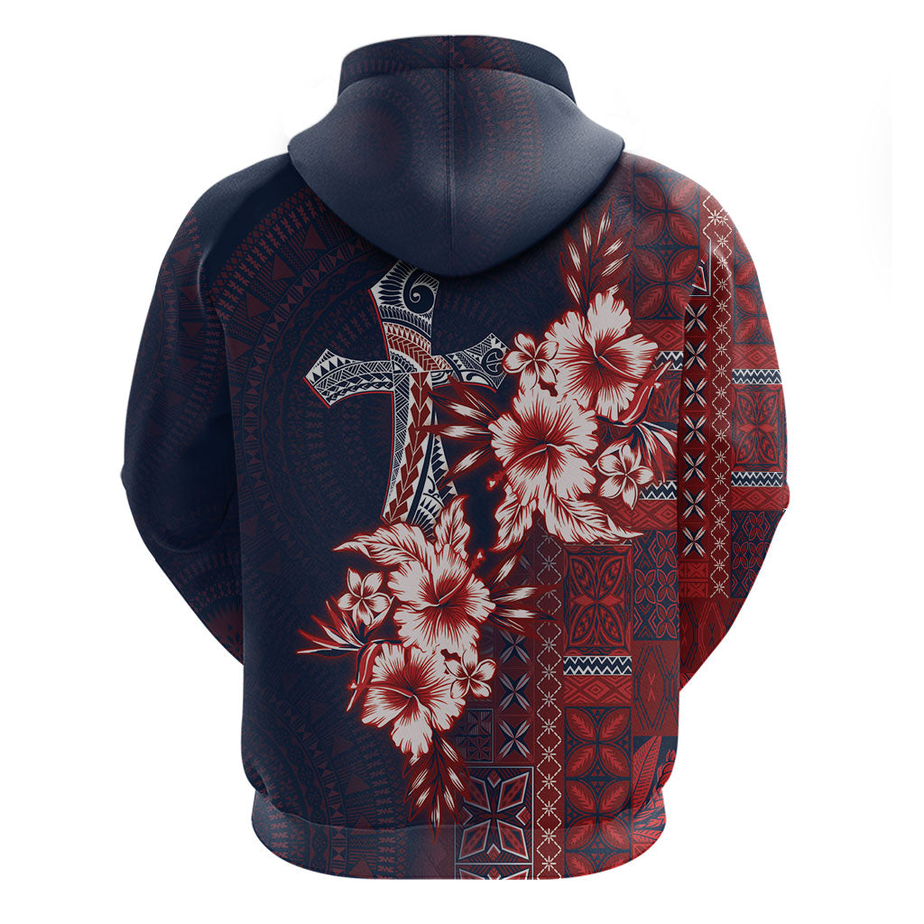 Samoa AIGA Mamanu Siapo Malu Motifs Zip Hoodie Flag Color LT7 - Polynesian Pride
