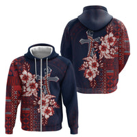 Samoa AIGA Mamanu Siapo Malu Motifs Zip Hoodie Flag Color LT7 - Polynesian Pride