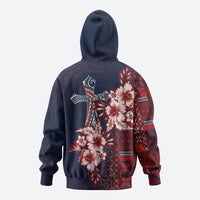Samoa AIGA Mamanu Siapo Malu Motifs Zip Hoodie Flag Color LT7 - Polynesian Pride