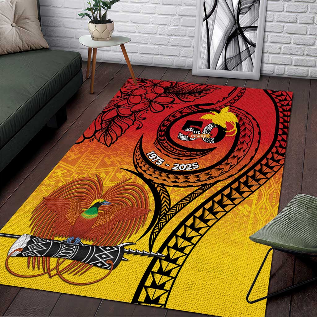 Papua New Guinea 50 Years Area Rug Motuan Motifs LT7 Colorful - Polynesian Pride