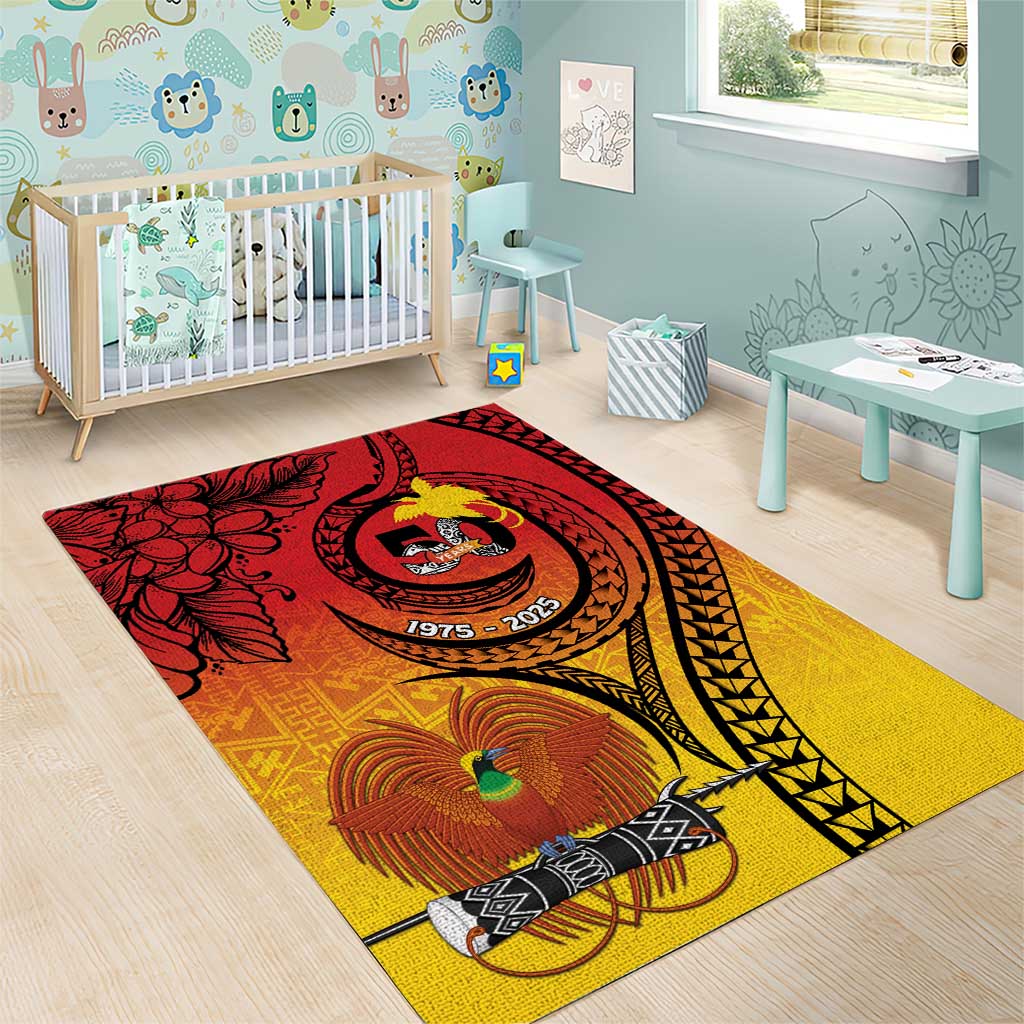 Papua New Guinea 50 Years Area Rug Motuan Motifs LT7 - Polynesian Pride