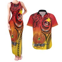 Papua New Guinea 50 Years Couples Matching Tank Maxi Dress and Hawaiian Shirt Motuan Motifs LT7 Colorful - Polynesian Pride