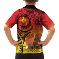 Papua New Guinea 50 Years Family Matching Off Shoulder Short Dress and Hawaiian Shirt Motuan Motifs LT7 - Polynesian Pride