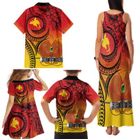 Papua New Guinea 50 Years Family Matching Tank Maxi Dress and Hawaiian Shirt Motuan Motifs LT7 - Polynesian Pride