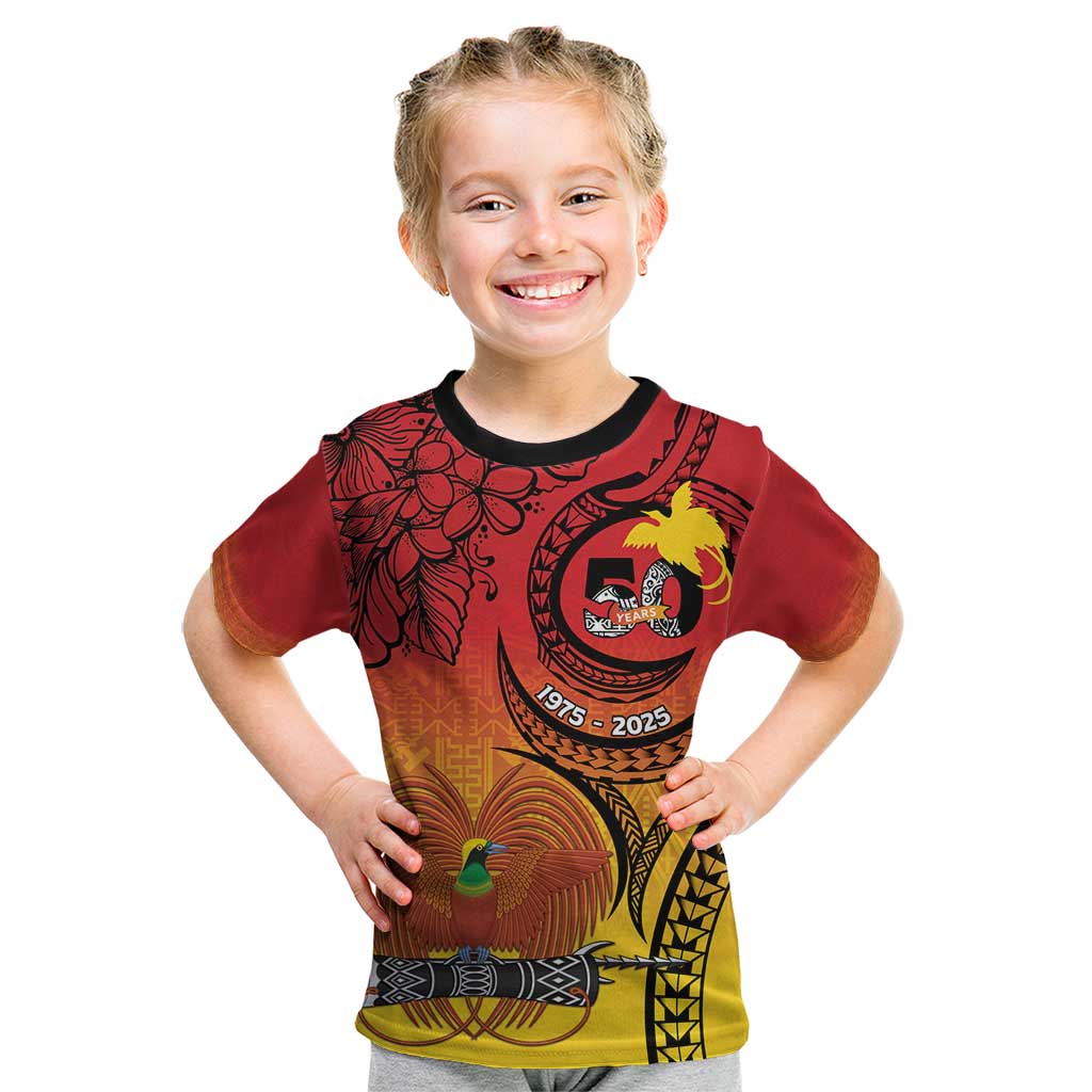 Papua New Guinea 50 Years Kid T Shirt Motuan Motifs