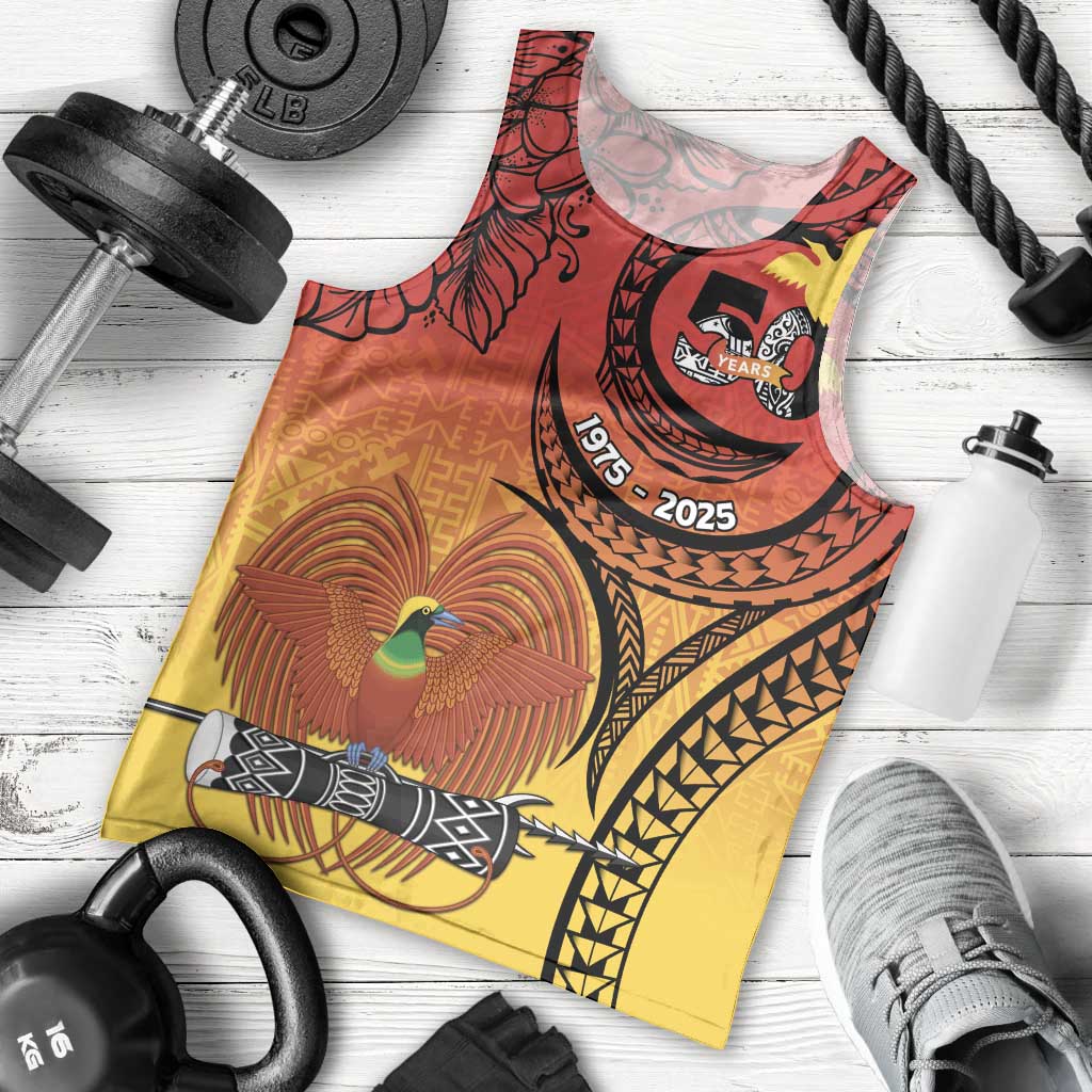 Papua New Guinea 50 Years Men Tank Top Motuan Motifs