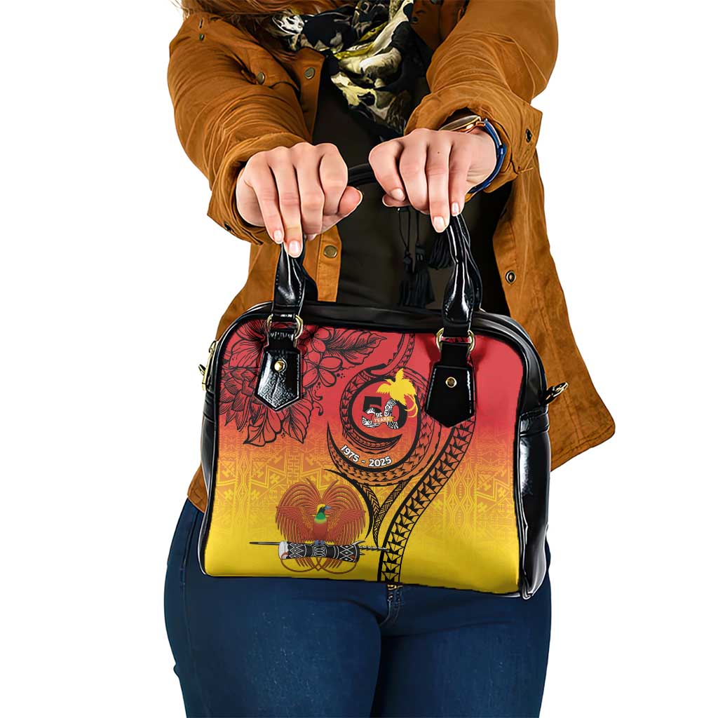 Papua New Guinea 50 Years Shoulder Handbag Motuan Motifs