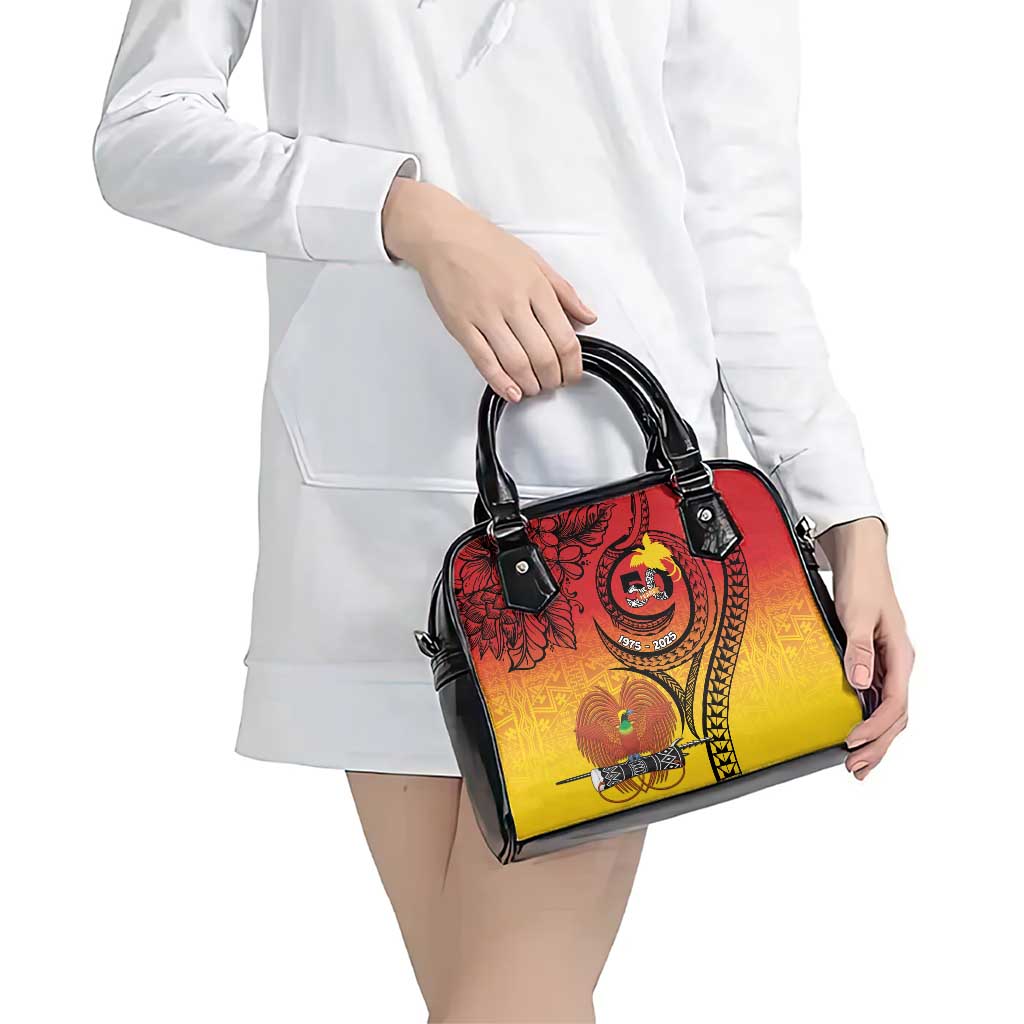 Papua New Guinea 50 Years Shoulder Handbag Motuan Motifs