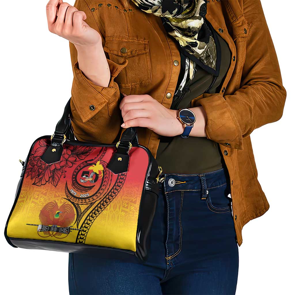 Papua New Guinea 50 Years Shoulder Handbag Motuan Motifs