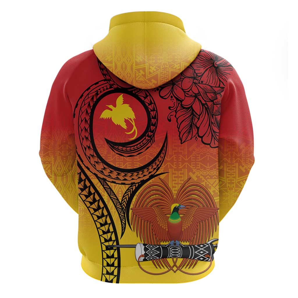 Papua New Guinea 50 Years Zip Hoodie Motuan Motifs